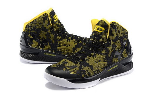 Mens Under Armour Curry One Camo Black Yellow Hong Kong